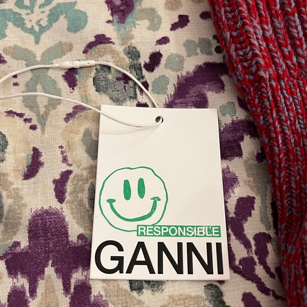 Ganni Rib Knit Fingerless Gloves - Picture 7 of 13